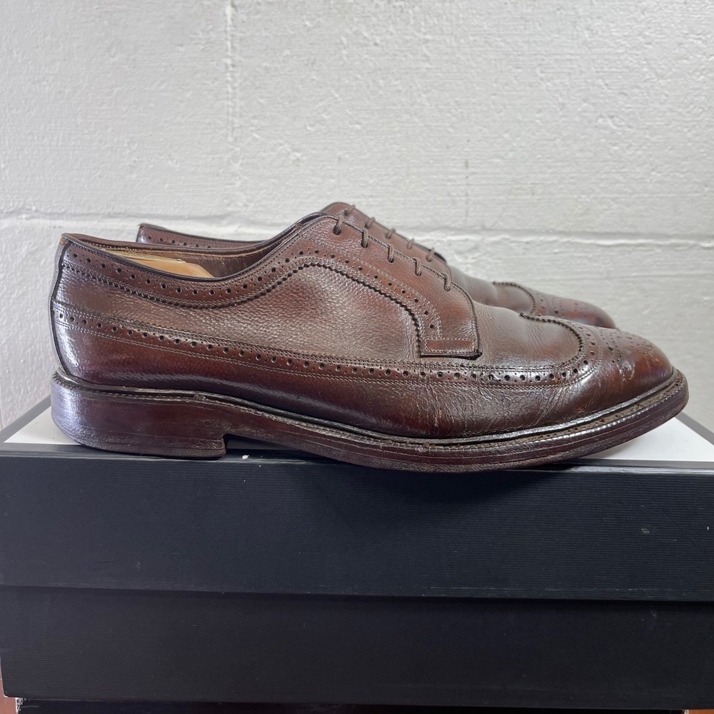 Allen Edmonds MacNeil 9157 Wingtip Brown Leather Oxford Dress Shoes Men's 10.5 D